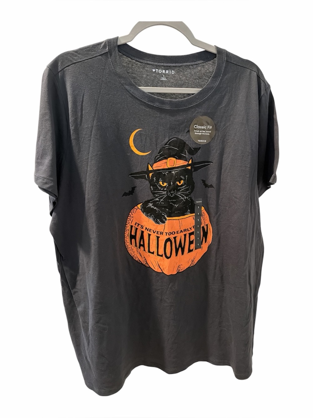 TORRID Black Cat Halloween Women’s Tee size Torrid 1 (1X - 14-16)